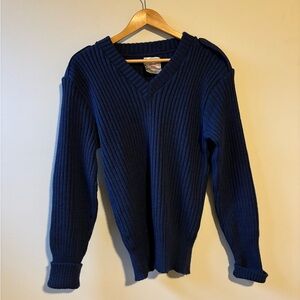 Vintage Navy Blue Woolly Pulley sweater from England